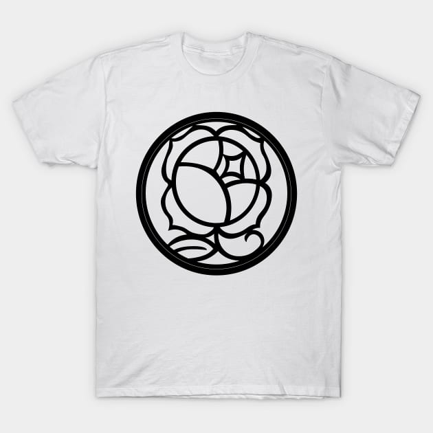 Utena: Black Rose Seal T-Shirt by Grimalbean